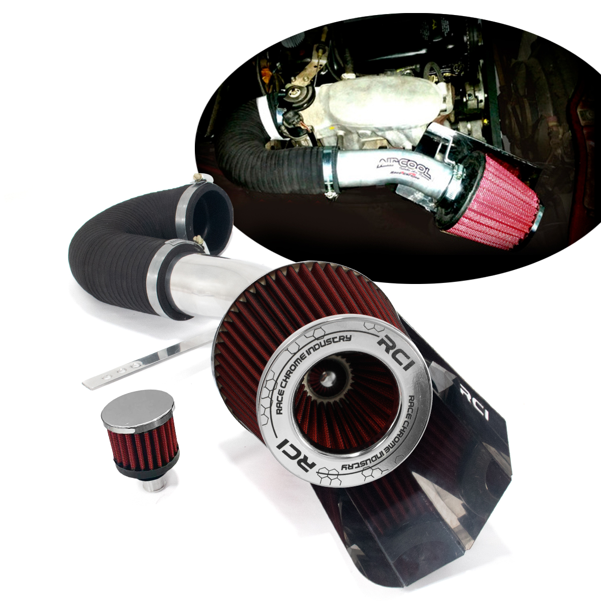 RC093 - KIT INTAKE GOL, PARATI, SAVEIRO AP MI 1.6 1.8 2.0 8V 1996 A 2008