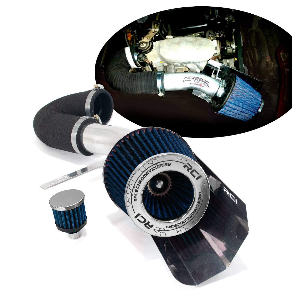 RC093 - KIT INTAKE GOL, PARATI, SAVEIRO AP MI 1.6 1.8 2.0 8V 1996 A 2008 - Imagem 2