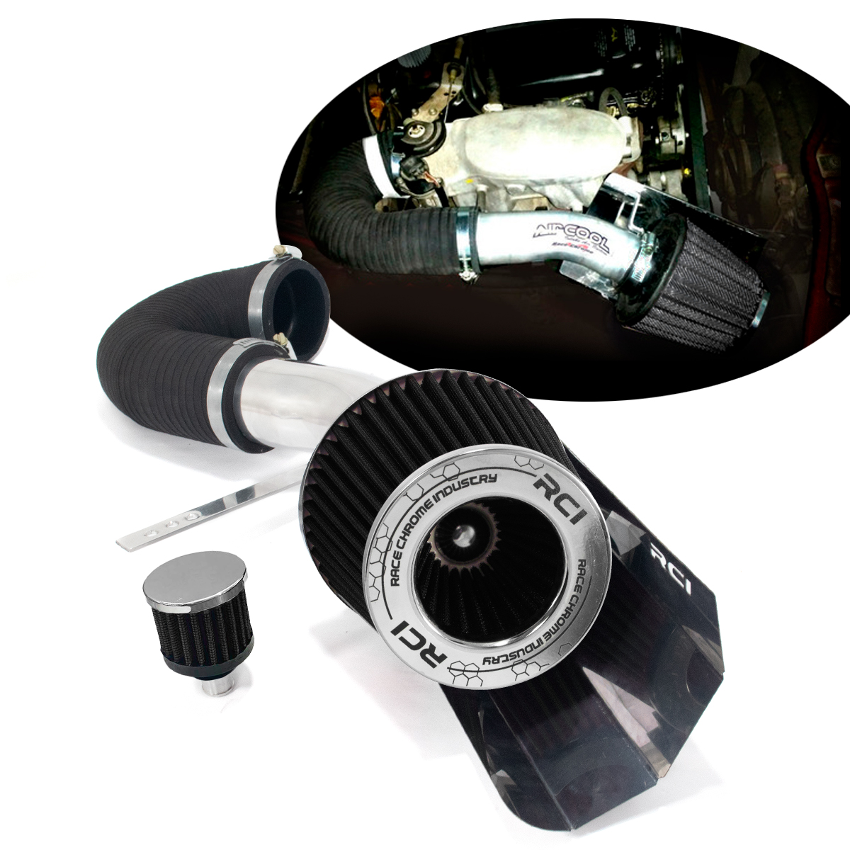 RC093 - KIT INTAKE GOL, PARATI, SAVEIRO AP MI 1.6 1.8 2.0 8V 1996 A 2008 - Imagem 3
