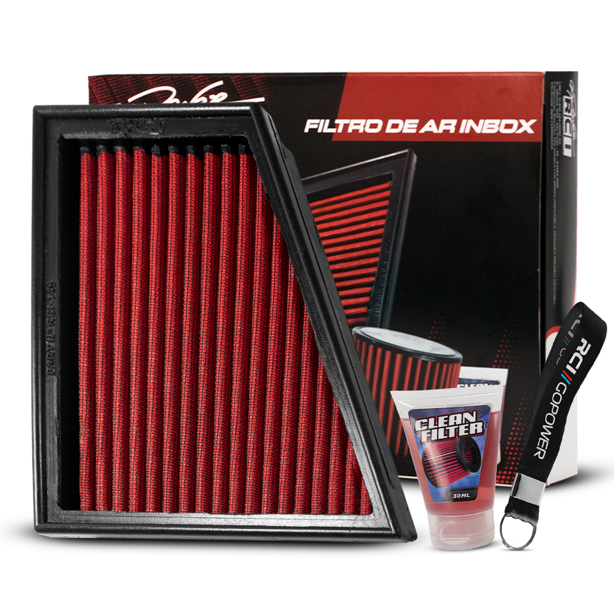RCI146 FILTRO ESPORTIVO INBOX GOL, SAVEIRO, VOYAGE G5/G6 1.6 EA111 8V 2008-… │FOX, POLO, GOLF 1.6 EA111 8V 2009-…│POLO 2.0 8V 2002-2014
