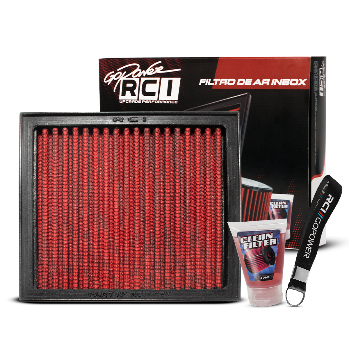 RCI157 FILTRO ESPORTIVO INBOX FOX 1.6 16V MSI /GOL 1.6 16V MSI / SAVEIRO 1.6 16V MSI 2014 EM DIANTE