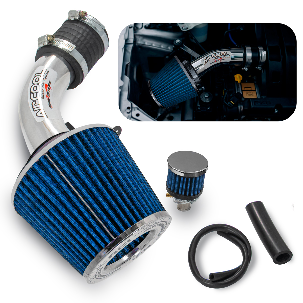 RC092 - KIT INTAKE PALIO, SIENA, STRADA FIRE 1.0/1.3/1.4 8V 2000 ATÉ 2012 - Imagem 2