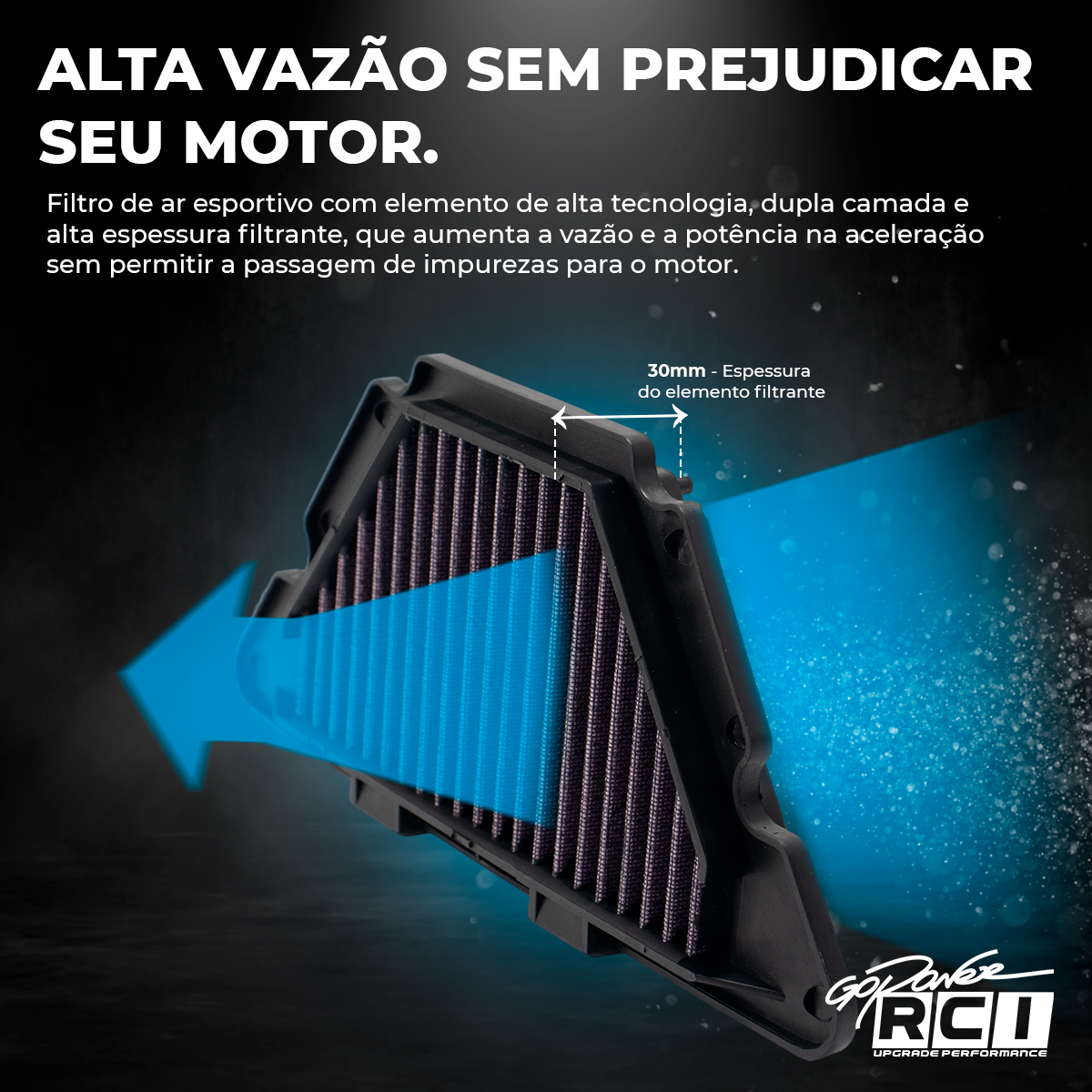 RCI26 FILTRO DE AR INBOX YAMAHA XJ6 TODAS - Imagem 2