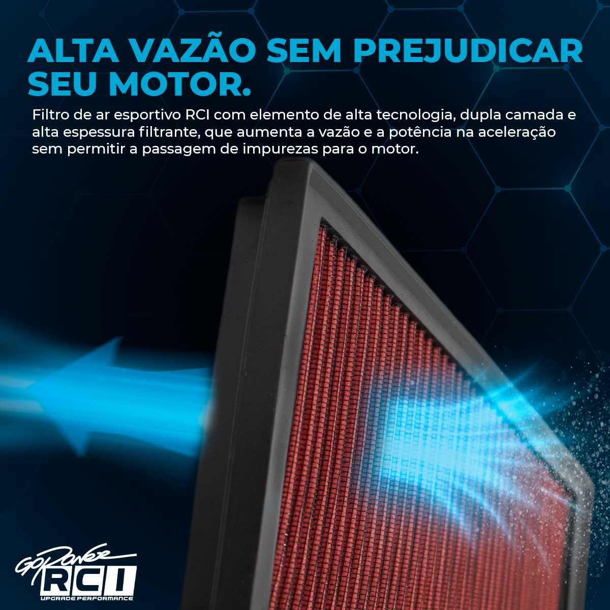RCI124 FILTRO ESPORTIVO INBOX TIGUAN 2.0 TSI 2007.../ JETTA/ FUSCA 2.0 TSI 2011/2015 / PASSAT 2.0 TSI 2011/2014 - AUDI A3 2.0 TFSI 2006/2013 / AUDI Q3 2.0 TSFI 2012/... / AUDI TT 2.0 TFSI 2010/2014 - Imagem 3