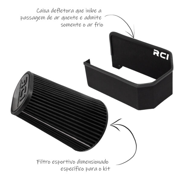 RCI068 - KIT INTAKE FILTRO DE AR ESPORTIVO HYUNDAI HB20 TURBO 2017 - 2019 AIR BOX - Image 9