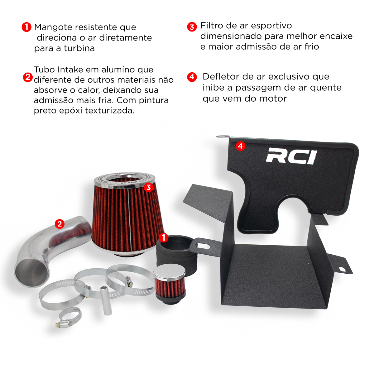 RCI083 - KIT INTAKE RCI HYUNDAI HB20 1.6 16V 2013 - 2019 - Imagem 8