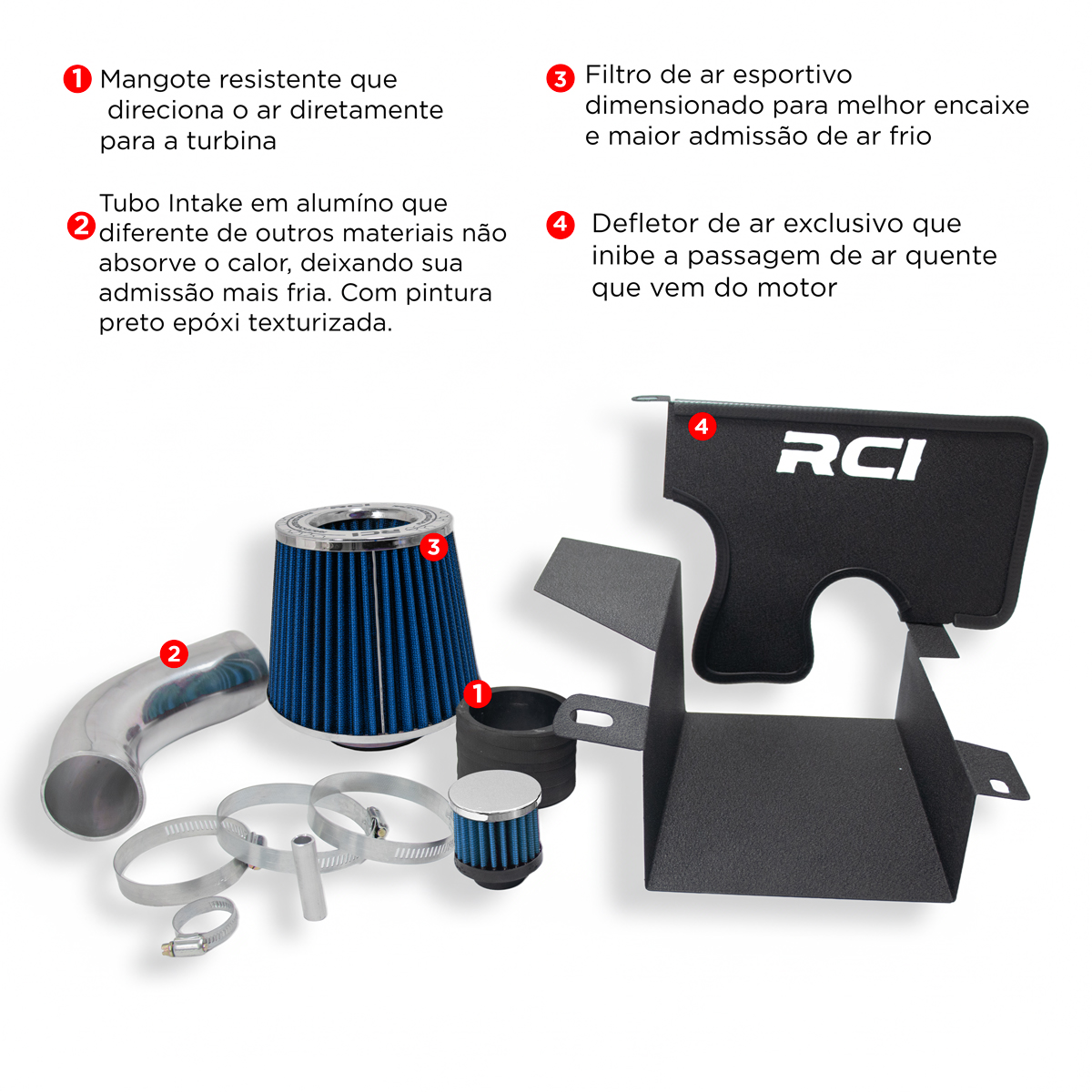RCI083 - KIT INTAKE RCI HYUNDAI HB20 1.6 16V 2013 - 2019 - Imagem 10
