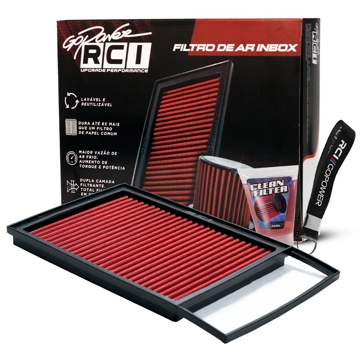 RCI166 FILTRO ESPORTIVO INBOX BRAVO, PUNTO, SIENA, DOBLO, LINEA, IDEA, STRADA E-TORQ 1.8 16V 2010… / PUNTO, PALIO, IDEA E-TORQ 1.6 16V 2010…