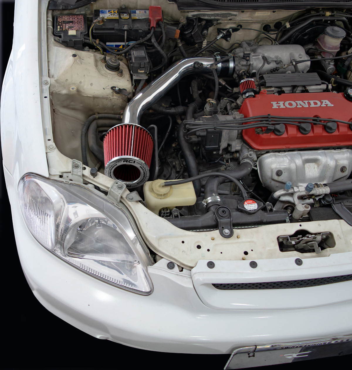 RCI07 KIT INTAKE SHORT RAM CIVIC 1.6 16V 1996 A 1998 COLETOR ADMISSÃO ALUMÍNIO (HORIZONTAL) - Imagem 13