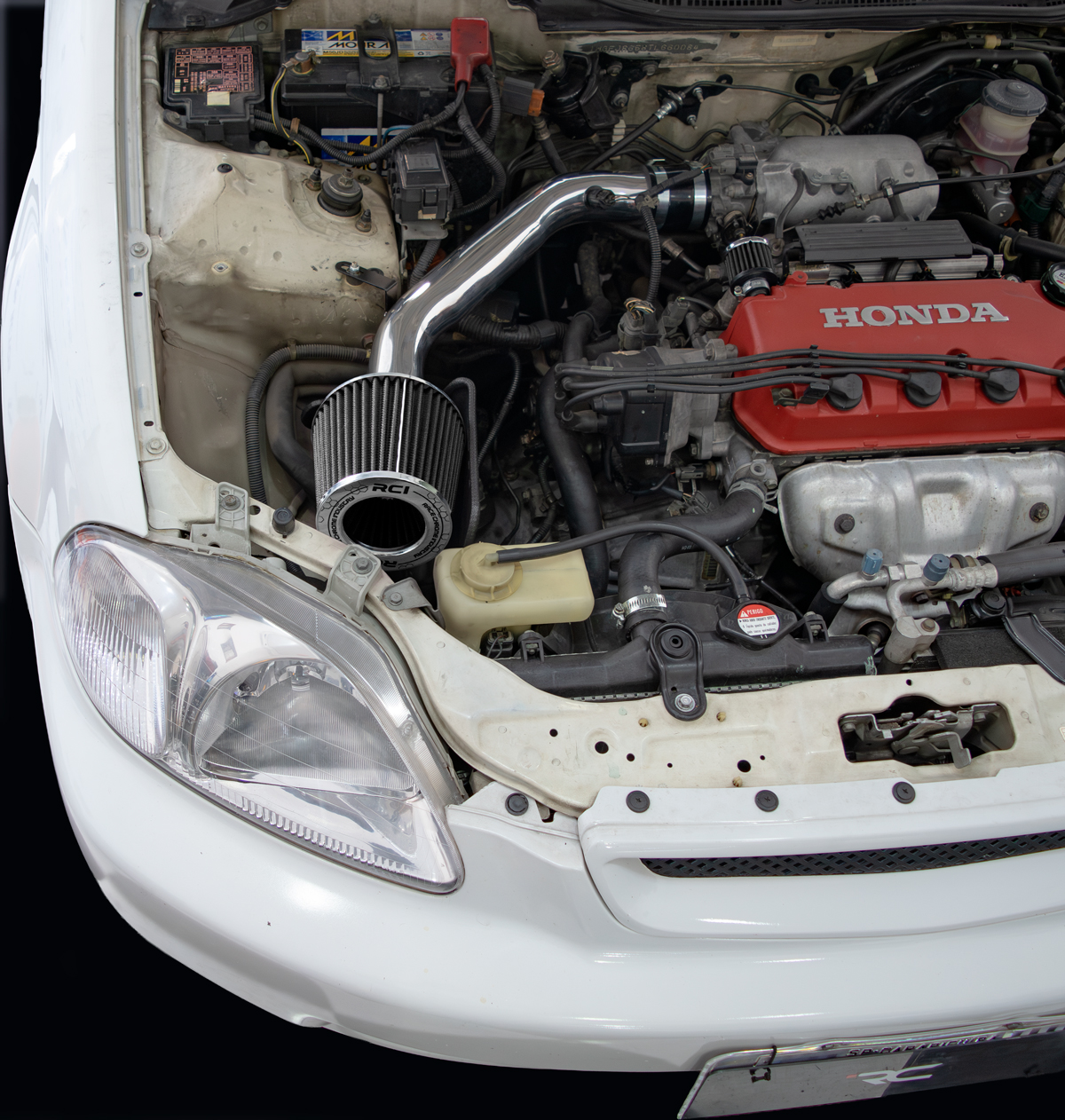 RCI07 KIT INTAKE SHORT RAM CIVIC 1.6 16V 1996 A 1998 COLETOR ADMISSÃO ALUMÍNIO (HORIZONTAL) - Imagem 14