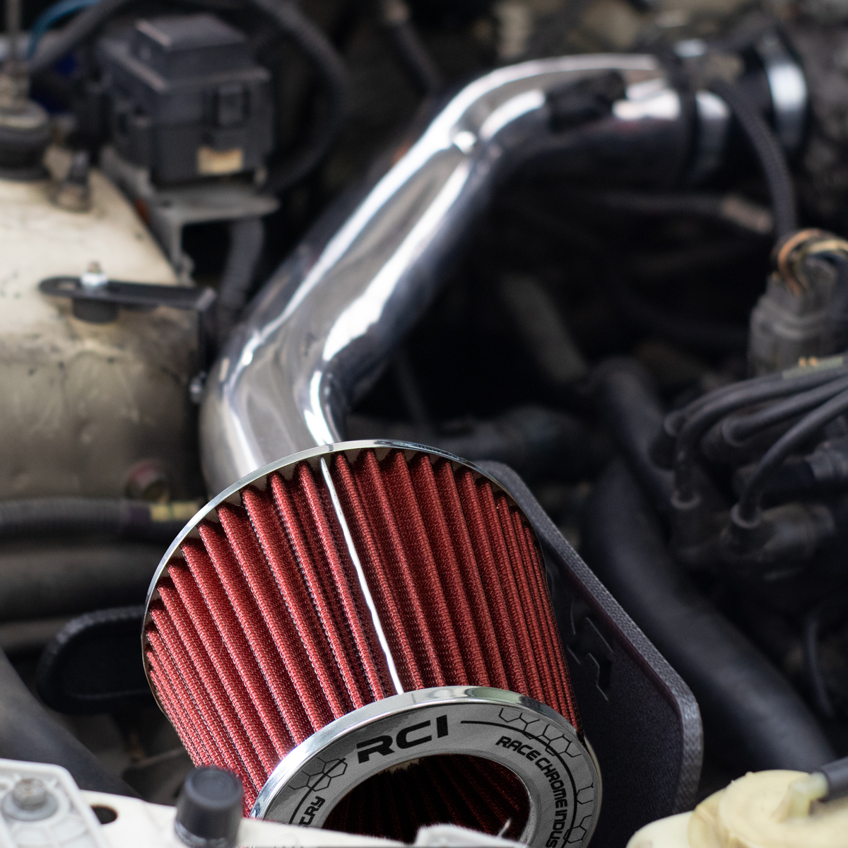 RCI07 KIT INTAKE SHORT RAM CIVIC 1.6 16V 1996 A 1998 COLETOR ADMISSÃO ALUMÍNIO (HORIZONTAL) - Imagem 4