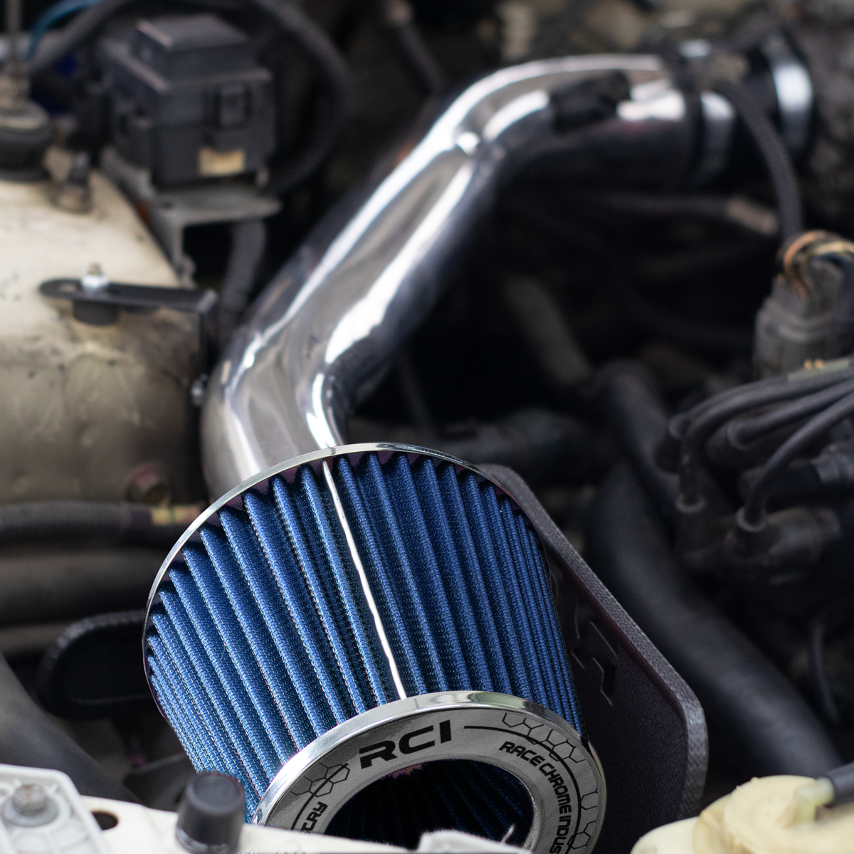 RCI07 KIT INTAKE SHORT RAM CIVIC 1.6 16V 1996 A 1998 COLETOR ADMISSÃO ALUMÍNIO (HORIZONTAL) - Imagem 6