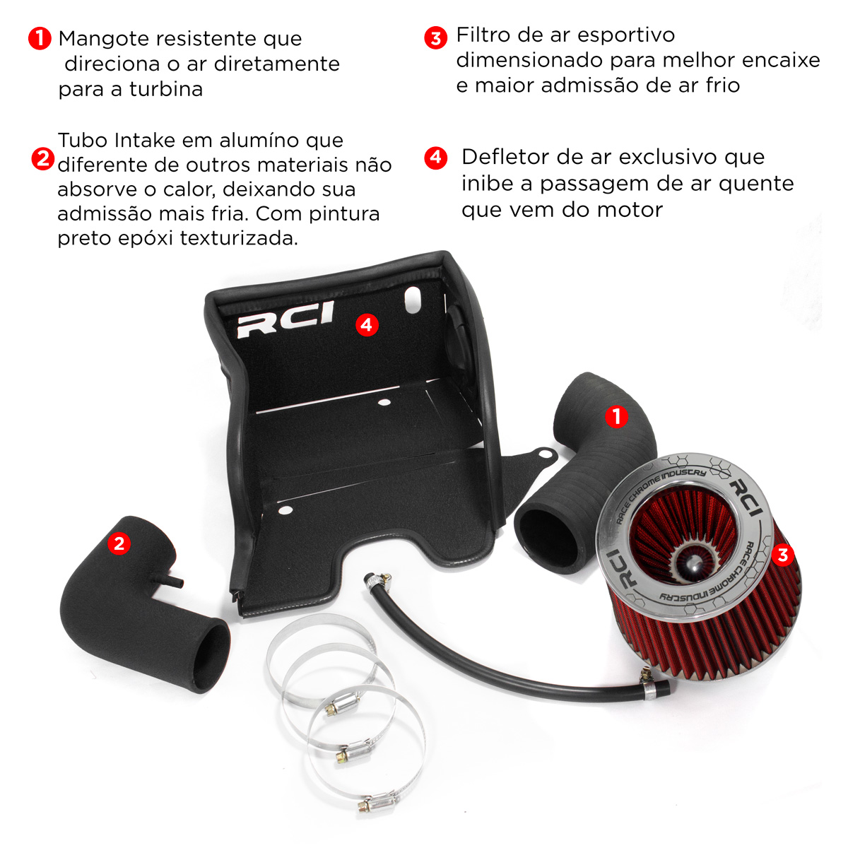 RCI096 - KIT INTAKE 1.4 TSI TFSI UNIVERSAL - Imagem 4