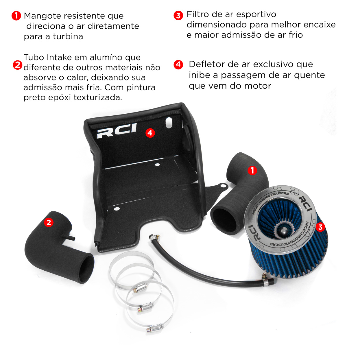 RCI096 - KIT INTAKE 1.4 TSI TFSI UNIVERSAL - Imagem 5