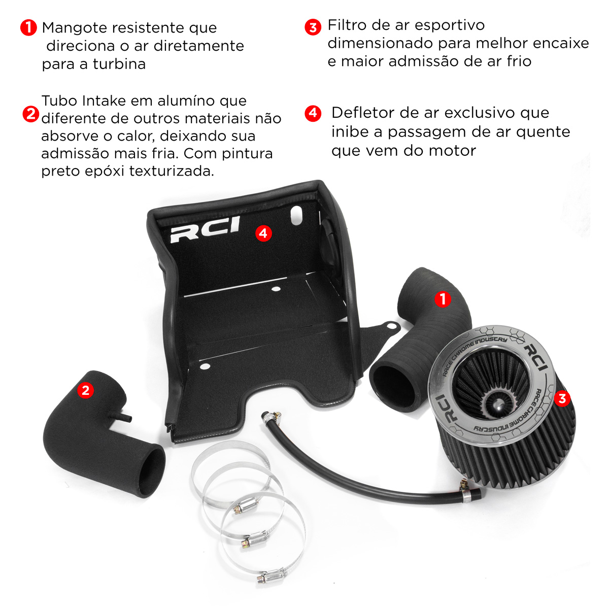 RCI096 - KIT INTAKE 1.4 TSI TFSI UNIVERSAL - Imagem 6
