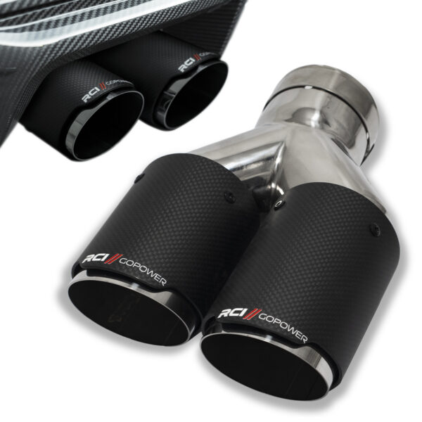 RCI221 - PONTEIRA DUPLA CARBONO LADO ESQUERDO 3" - ENCAIXE 2"½ - 3"