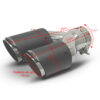 RCI220 - PONTEIRA DUPLA CARBONO LADO DIREITO 3" - ENCAIXE 2"½ - 3" - Image 2