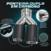 RCI221 - PONTEIRA DUPLA CARBONO LADO ESQUERDO 3" - ENCAIXE 2"½ - 3" - Image 3