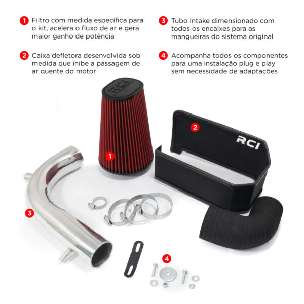 RCI088 - KIT INTAKE HB20 1.0 T-GDI EVOLUTION TURBO 2020 EM DIANTE / CRETA 1.0 T-GDI TURBO 2021 EM DIANTE - Image 10