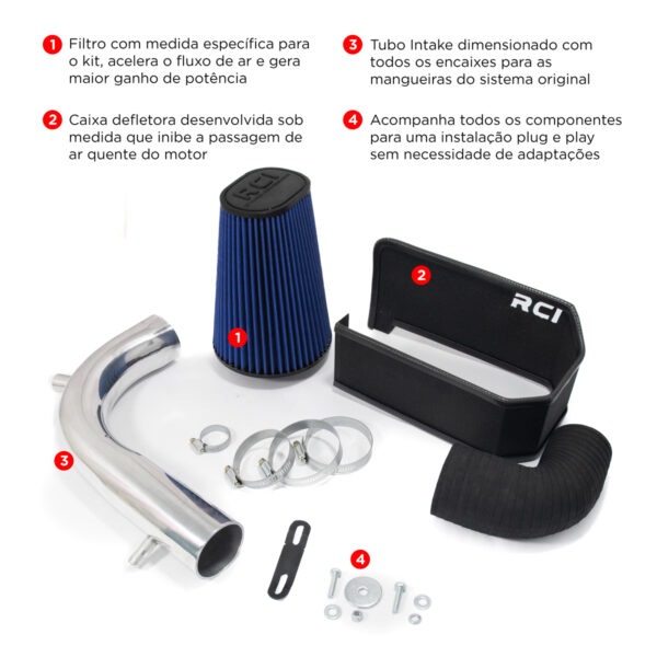 RCI088 - KIT INTAKE HB20 1.0 T-GDI EVOLUTION TURBO 2020 EM DIANTE / CRETA 1.0 T-GDI TURBO 2021 EM DIANTE - Image 12