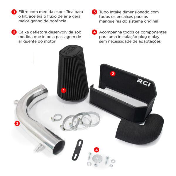 RCI088 - KIT INTAKE HB20 1.0 T-GDI EVOLUTION TURBO 2020 EM DIANTE / CRETA 1.0 T-GDI TURBO 2021 EM DIANTE - Image 11
