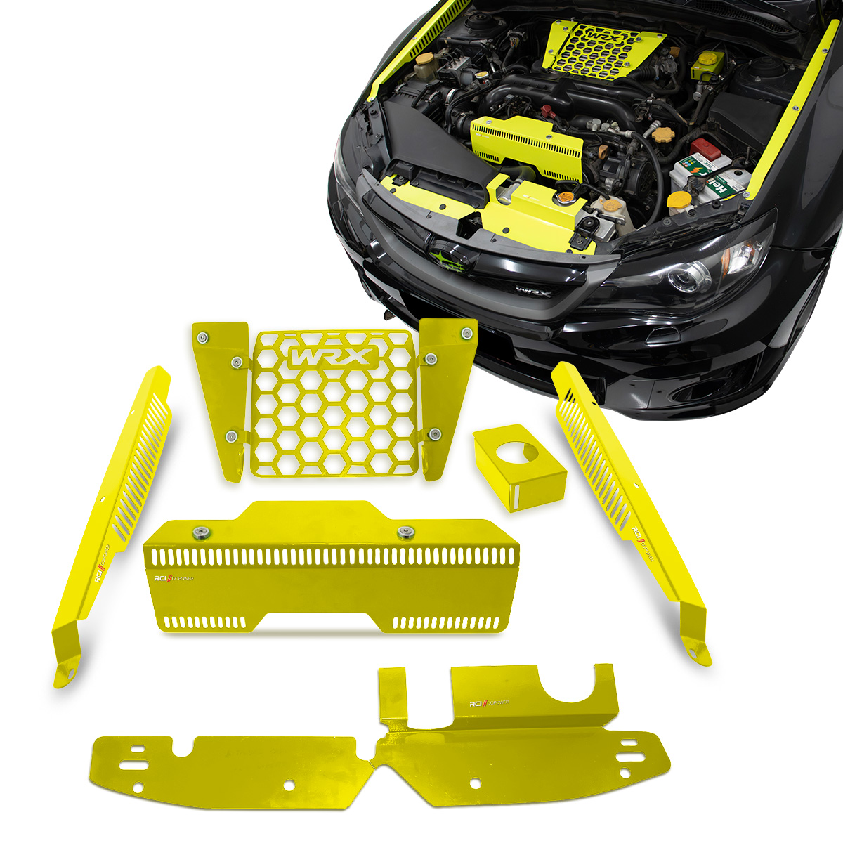 RCI815 – KIT COMPLETO PROTETOR SUBARU IMPREZA WRX STI 2002 A 2014 (PROTETOR ALTENADOR, PARALAMA, RADIADOR, INTERCOLLER, RESERVATORIO DE FREIO)
