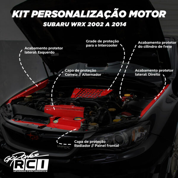 RCI815 - KIT COMPLETO PROTETOR SUBARU IMPREZA WRX STI 2002 A 2014 (PROTETOR ALTENADOR, PARALAMA, RADIADOR, INTERCOLLER, RESERVATORIO DE FREIO) - Imagem 4
