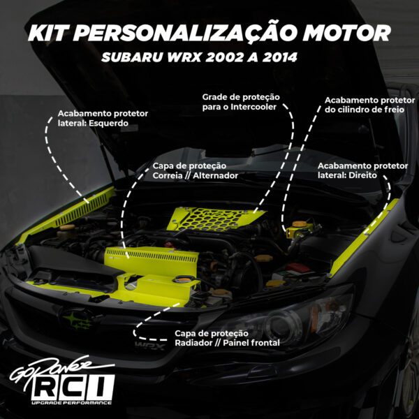 RCI815 - KIT COMPLETO PROTETOR SUBARU IMPREZA WRX STI 2002 A 2014 (PROTETOR ALTENADOR, PARALAMA, RADIADOR, INTERCOLLER, RESERVATORIO DE FREIO) - Imagem 3