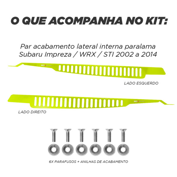RCI811 - PAR ACABAMENTO LATERAL SUBARU WRX / IMPREZA / STI 2002 - 2014 - Imagem 5