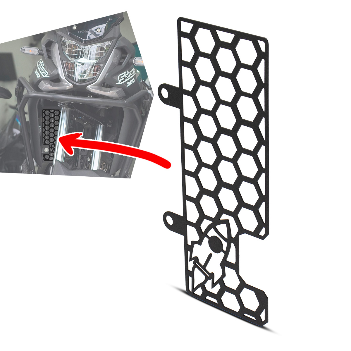 RCI616PT – PROTETOR RADIADOR SAHARA 300 2024 EM DIANTE