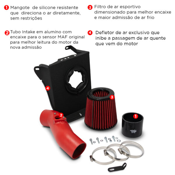 RCI067 - KIT INTAKE SUBARU IMPREZA WRX / STI 2.5 TURBO 2008 A 2014 - Imagem 2
