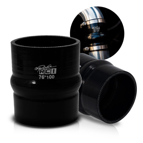 RCI76X100 - MANGOTE SILICONE RETO 3" X 100 - 76MM ENCAIXE - 100MM COMPRIMENTO COM HUMP