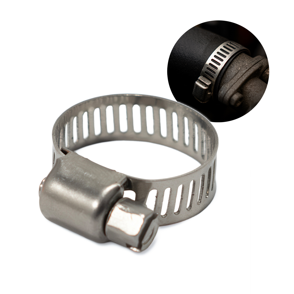 RCI13X19A – ABRAÇADEIRA INOX ENCAIXE DE 13MM Á 19MM LARGURA 8MM