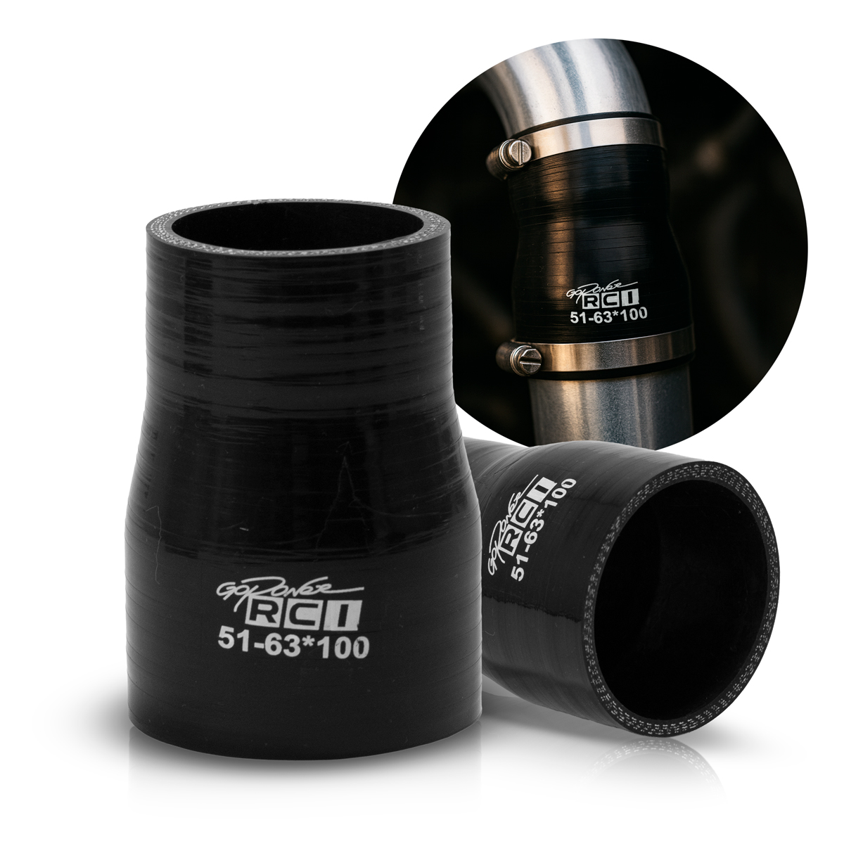 RCI51X63 – MANGOTE SILICONE RETO 2″ X 2.5″ X 100 – 51MM ENCAIXE 63MM ENCAIXE – 100MM DE COMPRIMENTO
