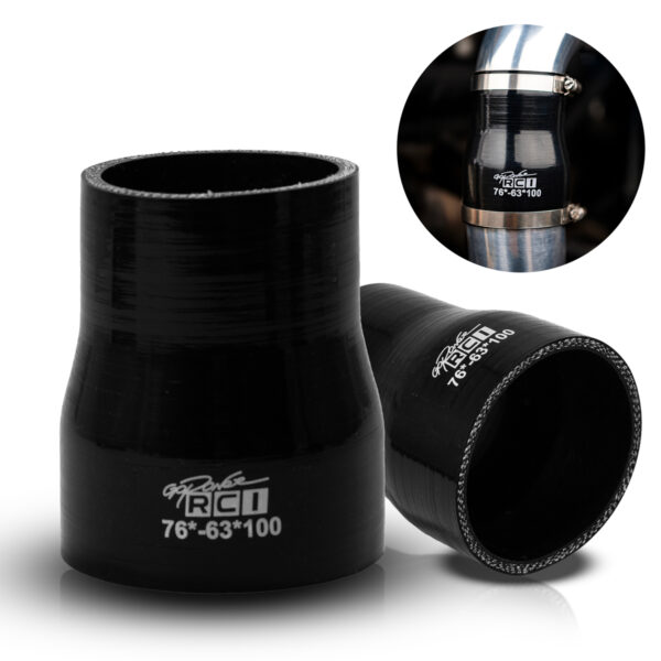 RCI76X63 - MANGOTE SILICONE RETO 76X63X100 - 63MM / 76MM ENCAIXE - 100MM DE COMPRIMENTO
