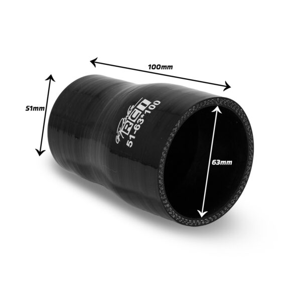 RCI51X63 - MANGOTE SILICONE RETO 2" X 2.5" X 100 - 51MM ENCAIXE 63MM ENCAIXE - 100MM DE COMPRIMENTO - Imagem 2