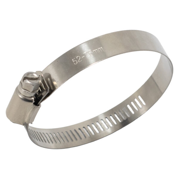 RCI52X76A - ABRAÇADEIRA INOX ENCAIXE DE 52MM Á 76MM LARGURA 10MM - Imagem 2