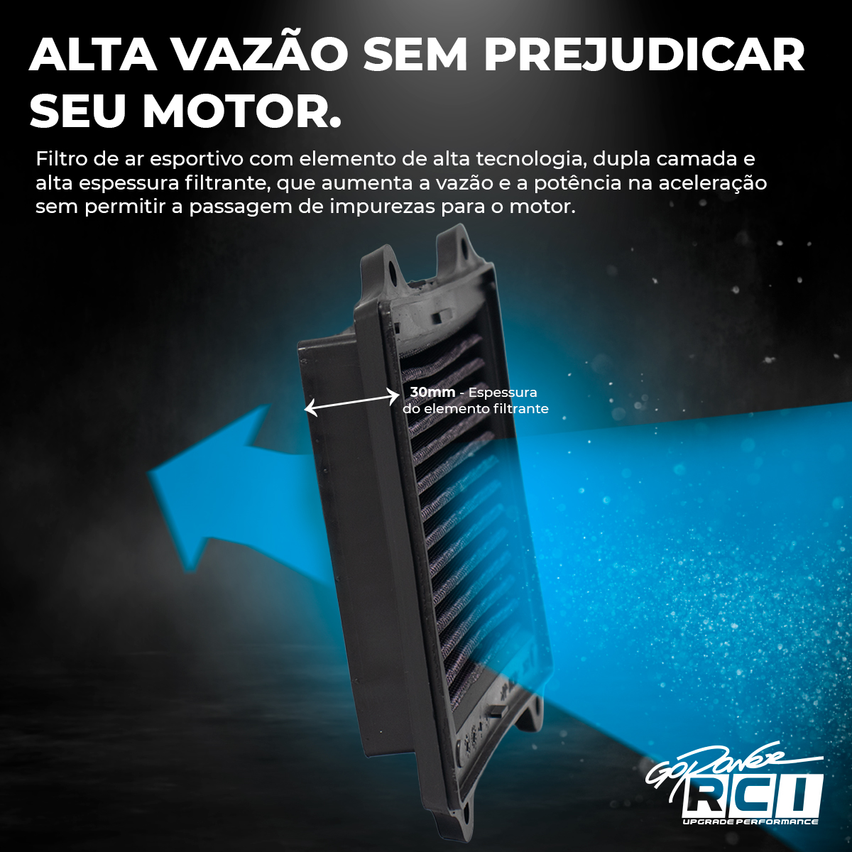 RCI92 - FILTRO DE AR INBOX BAJAJ DOMINAR 160 200 250 400 TODOS ANOS - Imagem 2
