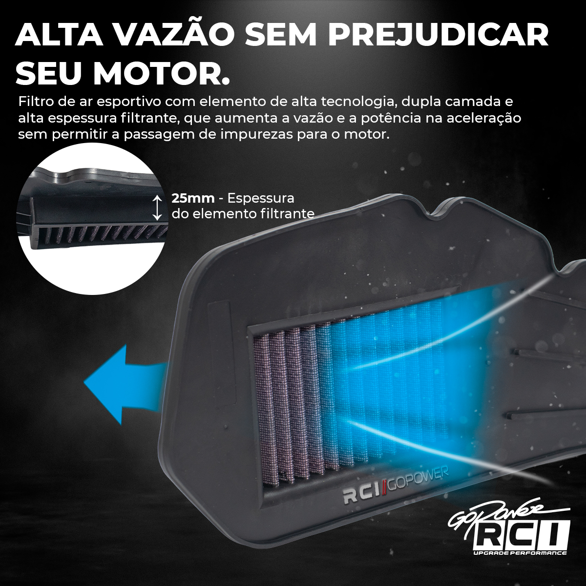RCI76 - FILTRO DE INBOX HONDA PCX 150 2013 A 2018 - Imagem 2