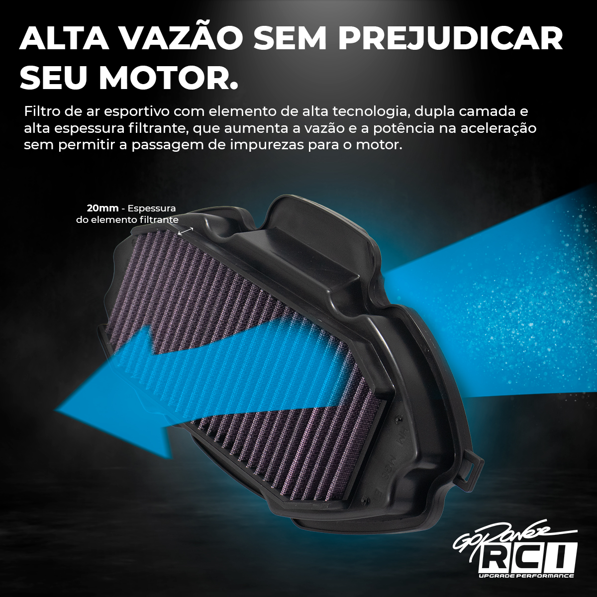 RCI71 - FILTRO DE AR INBOX HONDA NC700 NC750 2011 A 2021 - Imagem 2