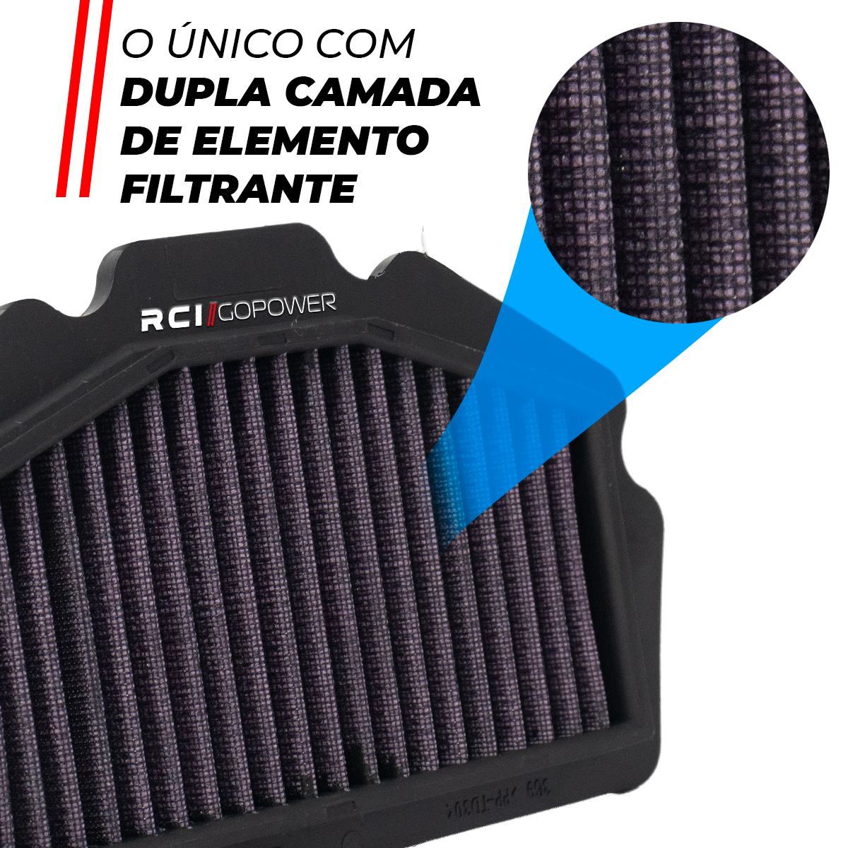 RCI87 - FILTRO DE AR INBOX KAWASAKI NINJA 400/500 2019 EM DIANTE / Z500 2025 EM DIANTE / Z400 2020 EM DIANTE - Imagem 3