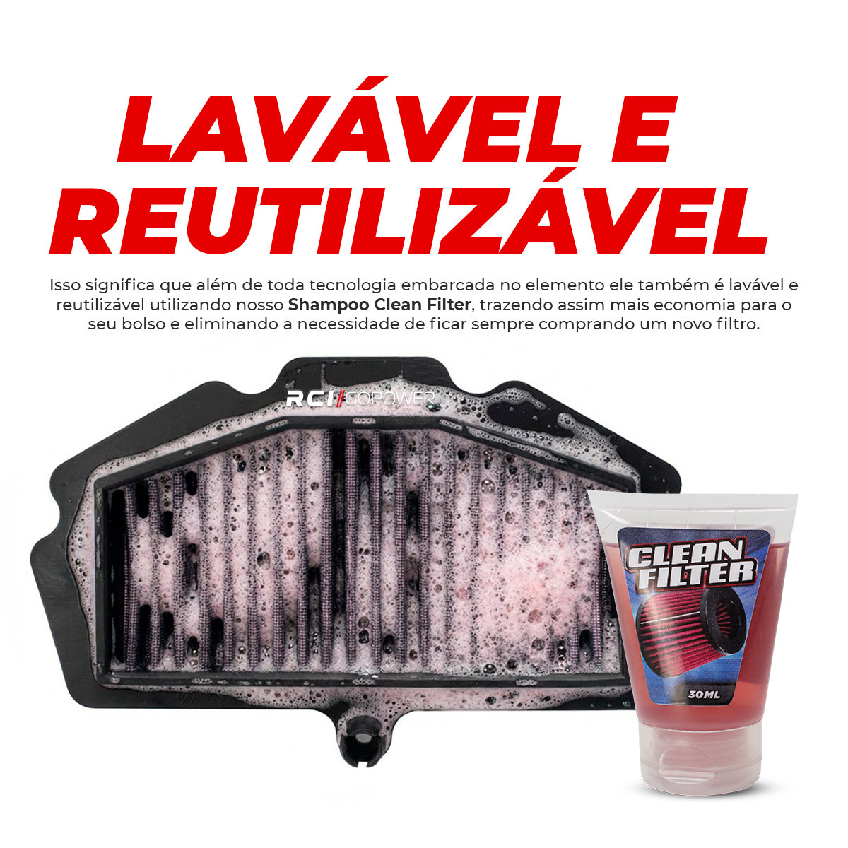 RCI87 - FILTRO DE AR INBOX KAWASAKI NINJA 400/500 2019 EM DIANTE / Z500 2025 EM DIANTE / Z400 2020 EM DIANTE - Imagem 5