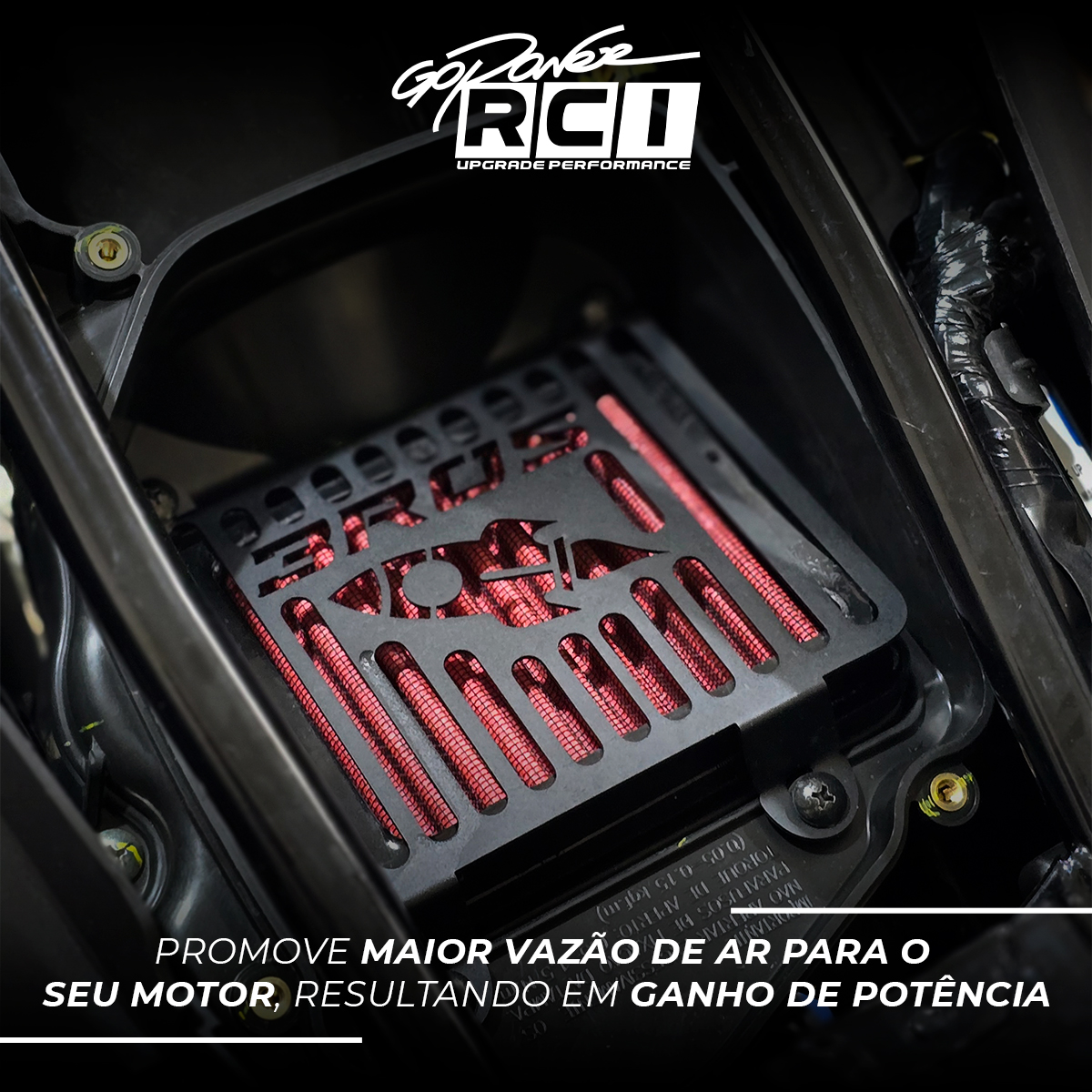 RCI94 - FILTRO DE AR INBOX HONDA BROS 160 2025 EM DIANTE COM GRADE PROTETORA - Imagem 5