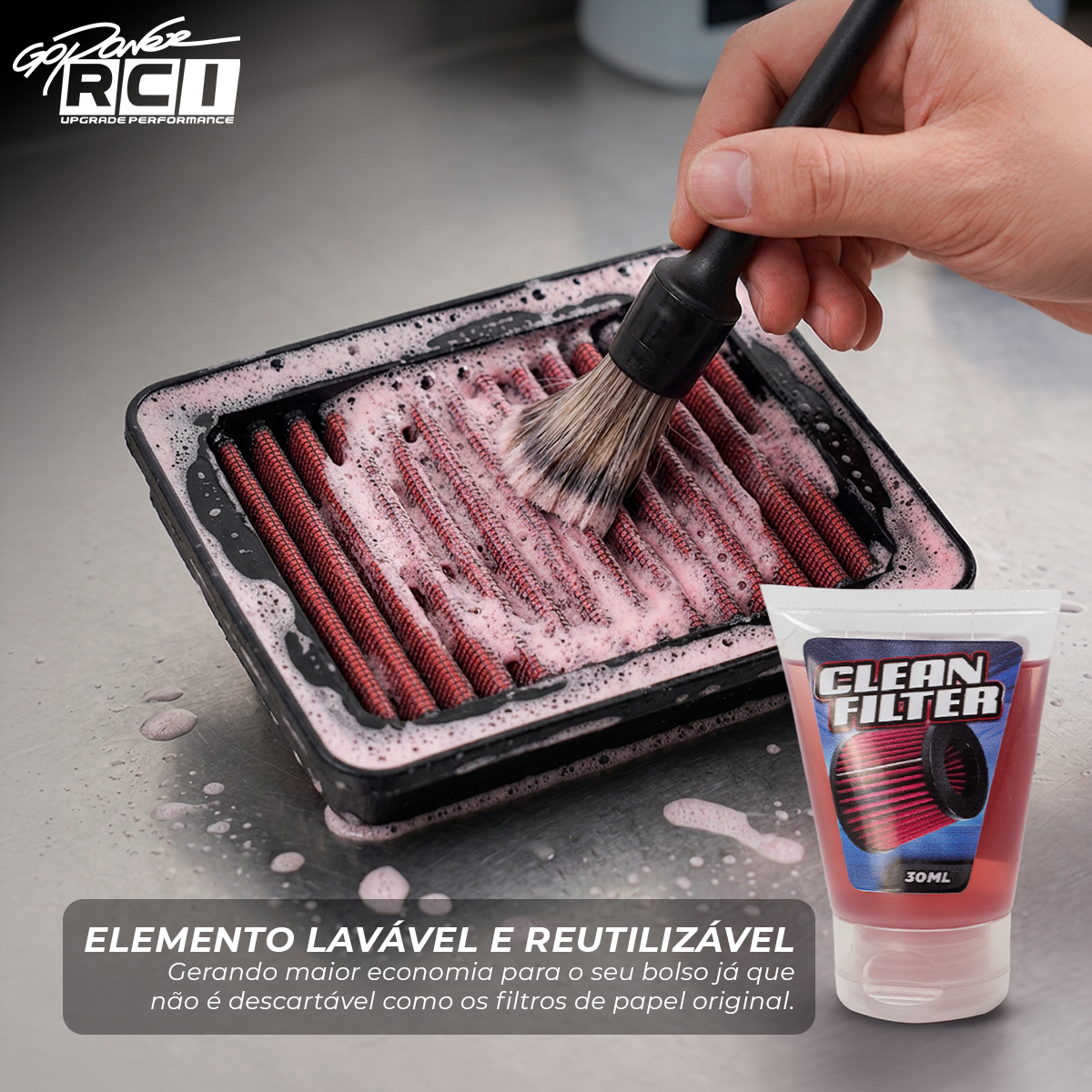 RCI94 - FILTRO DE AR INBOX HONDA BROS 160 2025 EM DIANTE COM GRADE PROTETORA - Imagem 4