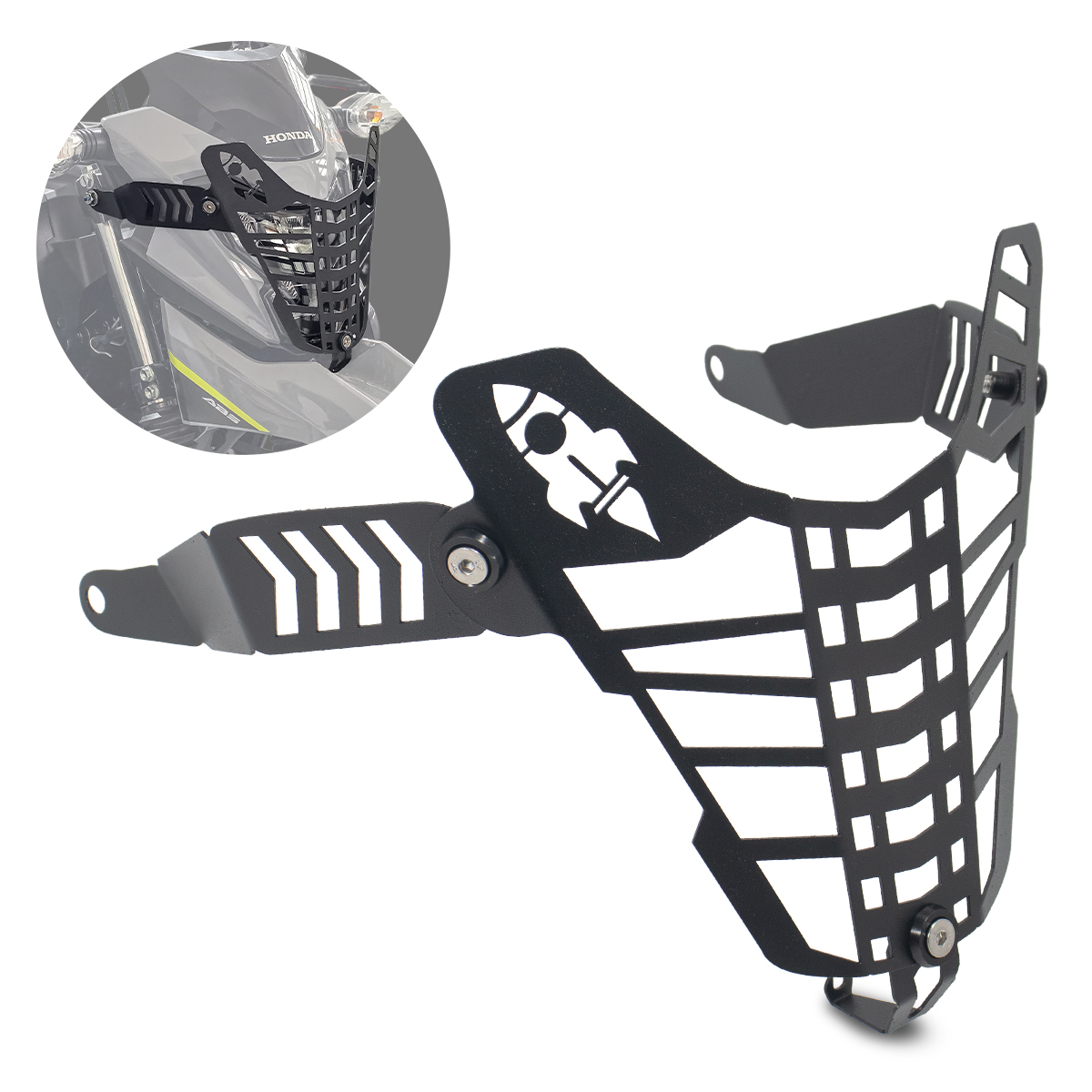 RCI624PT – PROTETOR DE FAROL HONDA BROS 160 2025 EM DIANTE MODELO (FOGUETE)