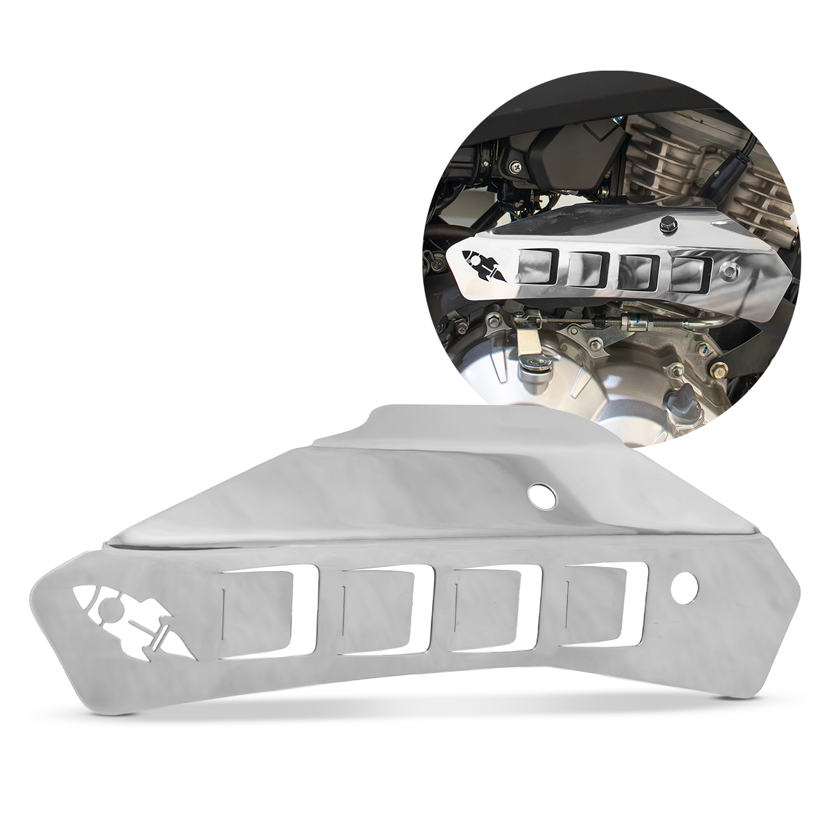 RCI630CR – PROTETOR DE CURVA DE ESCAPAMENTO HONDA BROS 160 2025 EM DIANTE