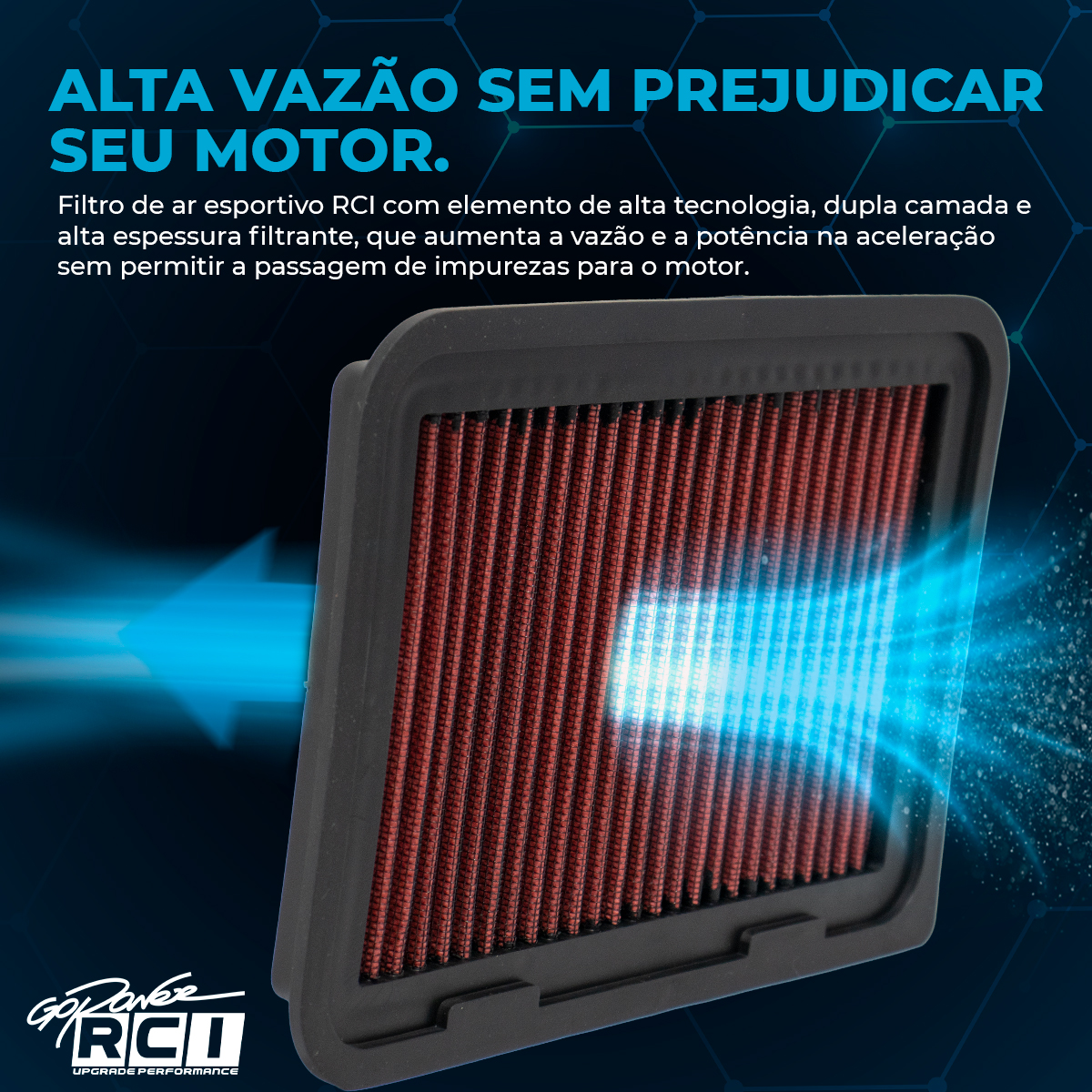 RCI179 - FILTRO DE AR INBOX TOYOTA COROLLA FIELDER 1.8 16V FLEX 2008 A 2014 / TOYOTA COROLLA 1.8 16V FLEX 2008 A 2019 / TOYOTA COROLLA 2.0 16V FLEX 2010 A 2019 / TOYOTA YARIS 1.3 16V FLEX 2018 EM DIANTE / TOYOTA YARIS 1.5 16V 2018 EM DIANTE / TOYOTA RAV4 2.0 16V 2009 A 2018 - Imagem 3
