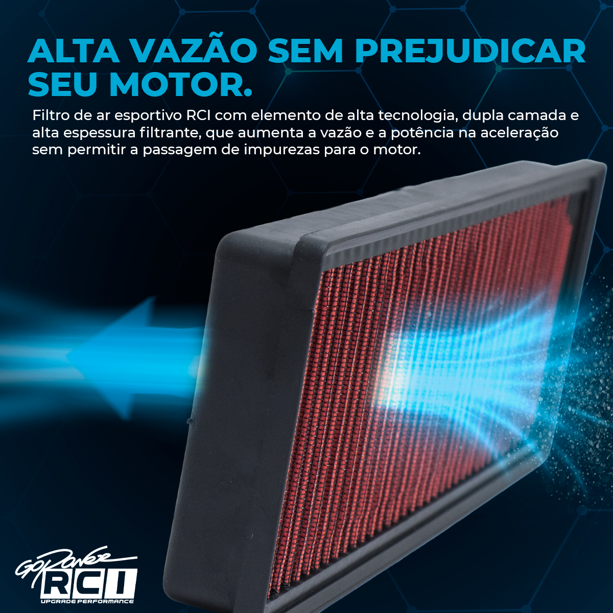 RCI134 - FILTRO DE AR INBOX AUDI A4 2.0 TFSI 2009 A 2015 / A5 2.0 TFSI 2010 A 2016 / Q5 2.0 TFSI 2009 A 2017 - Imagem 3