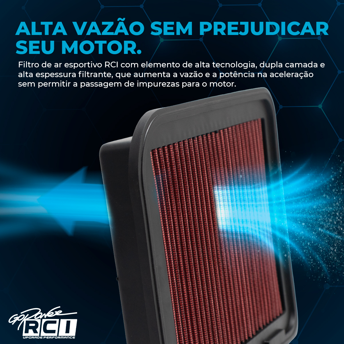 RCI153 - FILTRO DE AR INBOX MITSUBISHI LANCER 2.0 16V 2013 A 2019 / ASX 2.0 16V 2013 EM DIANTE / OUTLANDER 2.0 16V 2012 A 2018 / OUTLANDER 3.0 V6 2014 A 2018 - Imagem 3